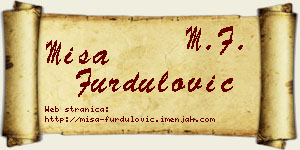 Miša Furdulović vizit kartica